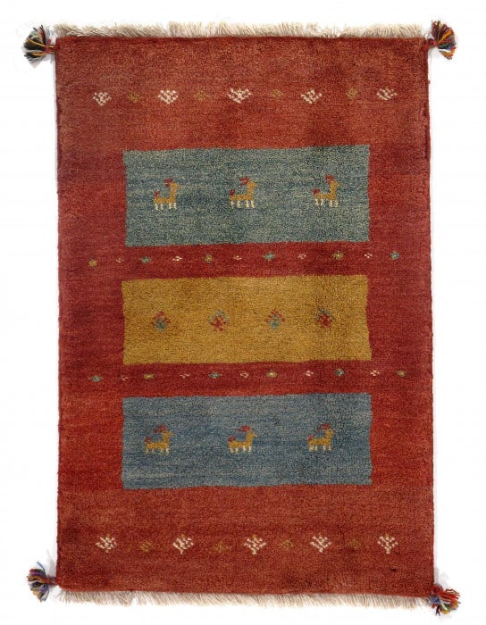 Fine Hand knotted Persian Gabbeh 2' X 3' (1 of 3)