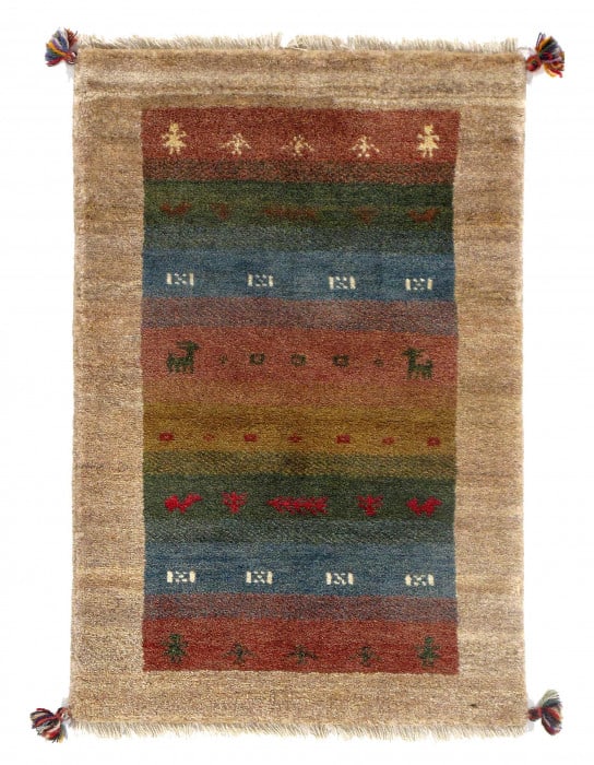 Fine Hand knotted Persian Gabbeh 2' X 3': Fine Hand knotted Persian Gabbeh 2' X 3' - New, Gabbeh, Hand-Knotted, Lamb's Wool, 300 -D09720- 862.This item is part of our fine auction collection which includes many fine home accessories including