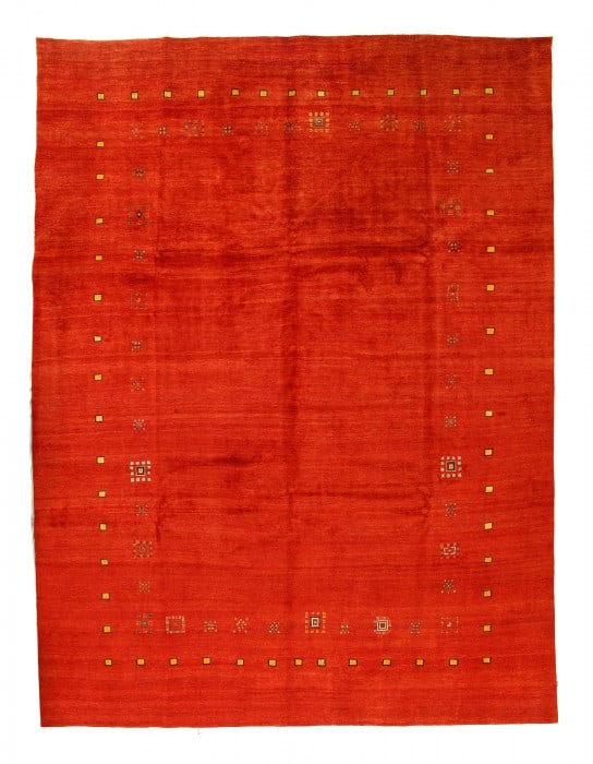 Red Fine Hand knotted Persian Gabbeh Rug 10'x 13' (1 of 4)