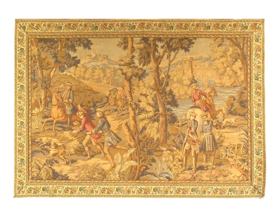 Fine Hand Knotted Vintage Tapestery 4'9'' X 6'9'' (1 of 4)