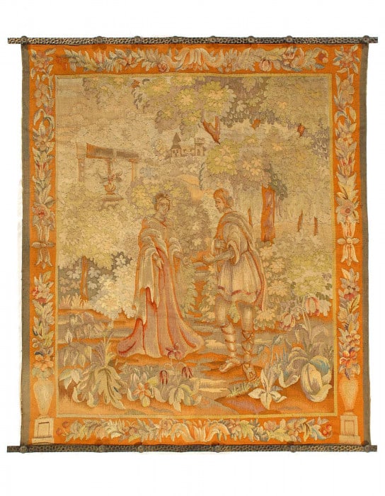 Fine Hand Knotted Antique Tapestery 4'7" X 5'6'' (1 of 3)