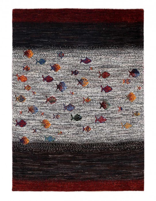 Fine Hand knotted Persian Gabbeh 3'X 4': Fine Hand knotted Persian Gabbeh 3'X 4' - NEW, French, Hand-Knotted, Lamb's Wool, 300 -D13586- 862.This item is part of our fine auction collection which includes many fine home accessories including