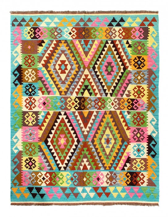 Fine Hand knotted Flat weave kilim rug 5'1'' X 6'4'' (1 of 3)