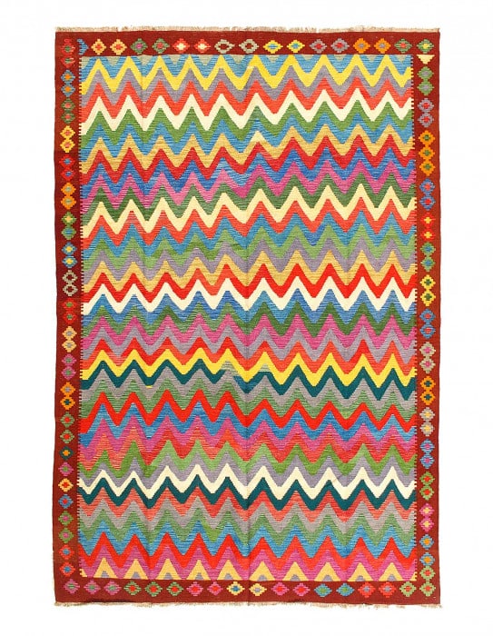 Pasargad Caucasian Tribal Style Flat Weave kilim 6'8'' X 9'8'': Pasargad Caucasian Tribal Style Flat Weave kilim 6'8'' X 9'8'' - New, Flat Weave, Flat Weave, Flat Weave, 300 -D14226- 862.This item is part of our fine auction collection which includes many fine hom