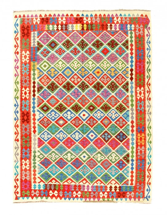 Pasargad Caucasian Tribal Style Flat Weave kilim 6'8'' X 9'7'': Pasargad Caucasian Tribal Style Flat Weave kilim 6'8'' X 9'7'' - New, Flat Weave, Hand-Knotted, Flat Weave, 300 -D14240- 862.This item is part of our fine auction collection which includes many fine h