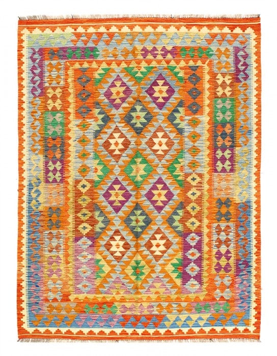 Kilim Handspun flat weave Wool Rug 5'1'' X 6'7'' (1 of 3)