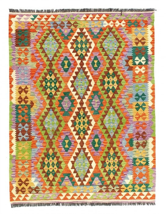 Kilim Handspun flat weave Wool Rug 6'4'' X 9'3'' (1 of 4)
