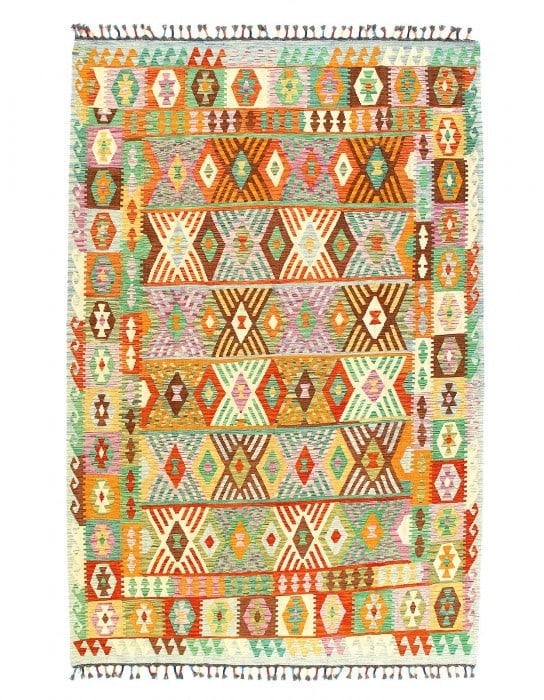 Kilim Handspun flat weave Wool Rug 6'6'' X 9'7'' (1 of 4)
