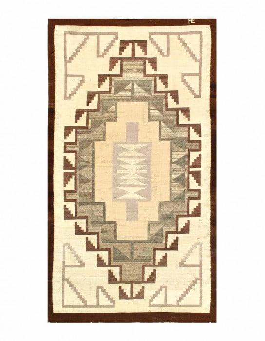 Antique Navajo Rug 3'9'' X 6'11'' (1 of 3)