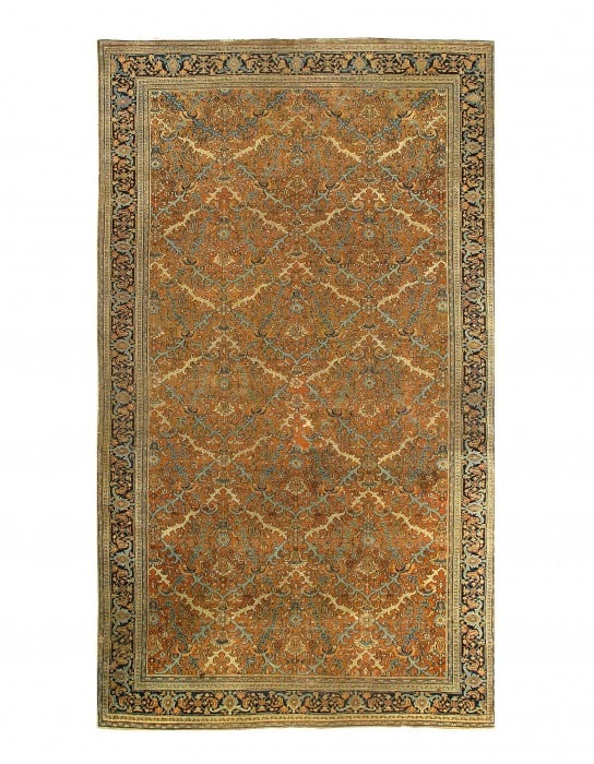 Rust Persain Antique Dorokhsh rug 5'.3'' x 9'.2'': Rust Persain Antique Dorokhsh rug 5'.3'' x 9'.2'' - circa 1880, Dorokhsh, Hand-Knotted, Lamb's Wool, 300 -D08313- 862.This item is part of our fine auction collection which includes many fine home acc
