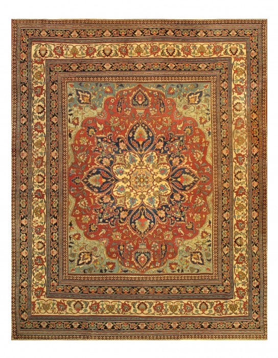 Rust Persian Antique Mashad Dorokhsh 10' X 13': Rust Persian Antique Mashad Dorokhsh 10' X 13' - circa 1880, Dorokhsh, Hand-Knotted, Lamb's Wool, 300 -D06324- 862.This item is part of our fine auction collection which includes many fine home access