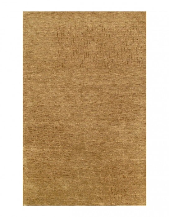 Light Brown Hand Loomed Modern 5' X 8': Light Brown Hand Loomed Modern 5' X 8' - New, Contemporary, Hand-Loomed, Wool on Cotton, 300 -D03888- 862.This item is part of our fine auction collection which includes many fine home accessories inc