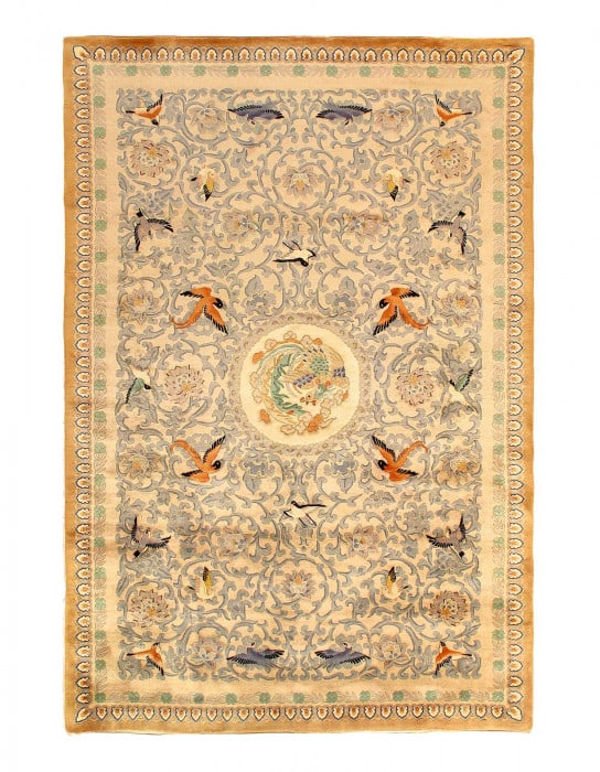 Fine Hand knotted Chinese Peking rug 5'11'' X 9': Fine Hand knotted Chinese Peking rug 5'11'' X 9' - circa 1960, Chinese Peking, Hand-Knotted, Lamb's Wool, 300 -D14182- 862.This item is part of our fine auction collection which includes many fine