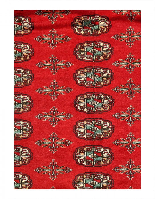 Fine Hand Knotted Bokhara rug 5' x 8' - 2