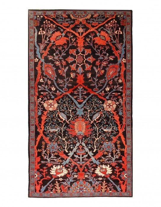 Brown color Turkish Vintage Bidjar 6'11'' X 12'8'': Brown color Turkish Vintage Bidjar 6'11'' X 12'8'' - Circa 1970, Bidjar, Hand-Knotted, Lamb's Wool, 300 -D11576- 862.This item is part of our fine auction collection which includes many fine home acce