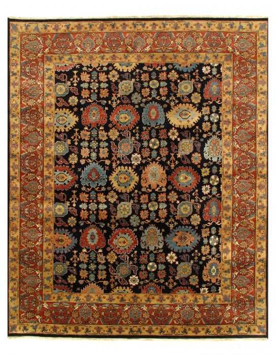 Navy Blue Persain Hand Knotted Bidjar Design 8' X 10': Navy Blue Persain Hand Knotted Bidjar Design 8' X 10' - New, Bidjar, Hand-Knotted, Lamb's Wool, 300 -D10992- 862.This item is part of our fine auction collection which includes many fine home accessor