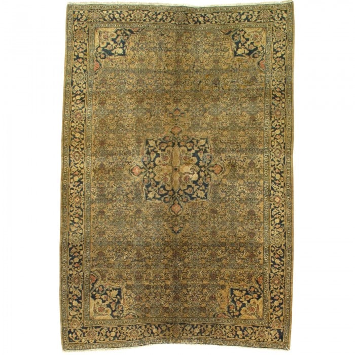 Late 19th Century Antique Persian Bidjar Rug - 4'6" x 6'7" (1 of 4)