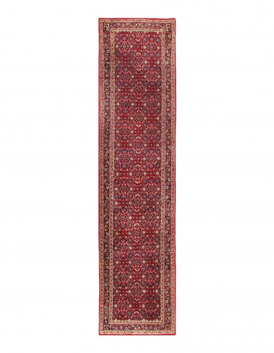 Rust Indian Bidjar 2'7" X 11'6": Rust Indian Bidjar 2'7" X 11'6" - New, Bidjar, Hand-Knotted, Lamb's Wool, 300 -D10028- 862.This item is part of our fine auction collection which includes many fine home accessories including antique