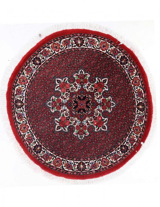 Fine Hand knotted Persian Bidjar round rug 3'7"X 3'7": Fine Hand knotted Persian Bidjar round rug 3'7"X 3'7" - NEW, Bidjar, Hand-Knotted, Lamb's Wool, 300 -D13608- 862.This item is part of our fine auction collection which includes many fine home