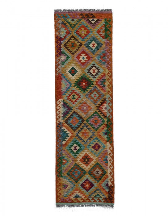 Pasargad Caucasian Tribal Style Flat Weave kilim 3' X 10' (1 of 3)