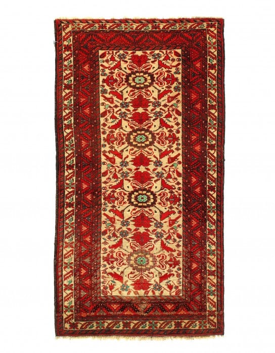 Fine Hand Knotted Balouchi Rug 2'11'' X 5'6'': Fine Hand Knotted Balouchi Rug 2'11'' X 5'6'' - 2000, Baluch, Hand-Knotted, Lamb's Wool, 300 -36762- 862.This item is part of our fine auction collection which includes many fine home accessories incl