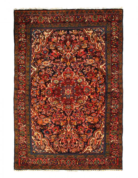 Fine Hand Knotted Persian vintage Balouchi rug 4'6'' X 6'11'': Fine Hand Knotted Persian vintage Balouchi rug 4'6'' X 6'11'' - 1970, Baluch, Hand-Knotted, Lamb's Wool, 300 -D12294- 862.This item is part of our fine auction collection which includes many fine