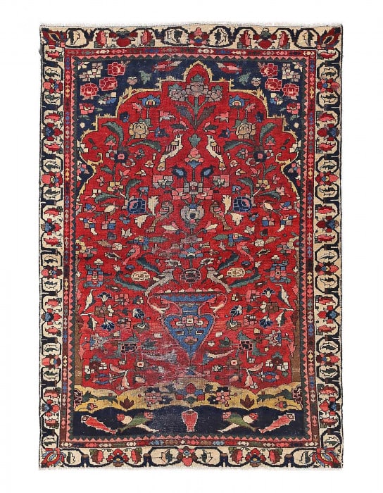 Persian Hand knotted antique bakhtiari rug 4'2'' X 6'5'' (1 of 3)