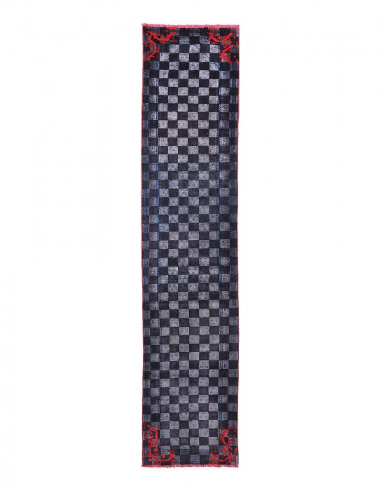 Gray Color Hand knotted persian Overdye runner 2'7'' X 13'6'': Gray Color Hand knotted persian Overdye runner 2'7'' X 13'6'' - 1980, Bakhtiari, Hand-Knotted, Lamb's Wool, 300 -D13329- 862.This item is part of our fine auction collection which includes many fine h