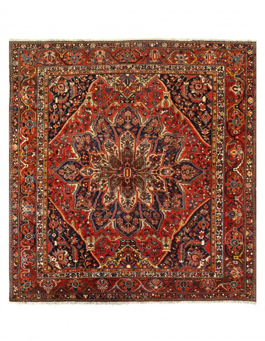 Fine Hand knotted Persian Vintage Bakhtiari 12'2""X 13'3" (1 of 3)