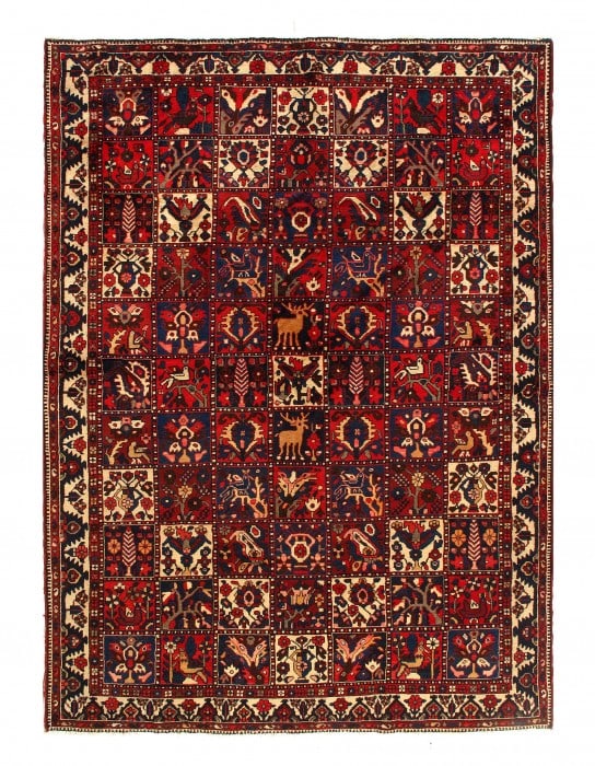 Persian Bakhtiari Rug - 6'11''x 9'5": Persian Bakhtiari Rug - 6'11''x 9'5" - Circa 1970, Bakhtiari, Hand-Knotted, Lamb's Wool, 300 -D11213- 862.This item is part of our fine auction collection which includes many fine home accessories inc