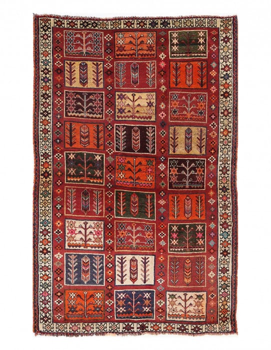 Fine Hand knotted Persian Vintage Bakhtiari 3'11'' X 6'3'' (1 of 4)