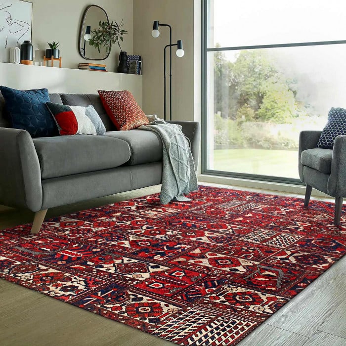 Red Persian Patch work 6 x 8 - 3