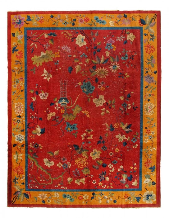 Antique Hand Knotted Chinese Art Deco 8'11'' X 11'7'': Antique Hand Knotted Chinese Art Deco 8'11'' X 11'7'' - 1920s, Art Deco, Hand-Knotted, Lamb's Wool, 300 -D10949- 862.This item is part of our fine auction collection which includes many fine home