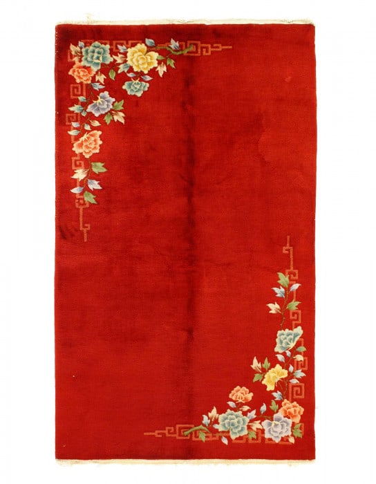 Rust Color chinese Antique Art Deco 4'x 6'11": Rust Color chinese Antique Art Deco 4'x 6'11" - CIRCA 1920, Art Deco, Hand-Knotted, Lamb's Wool, 300 -D03194- 862.This item is part of our fine auction collection which includes many fine home