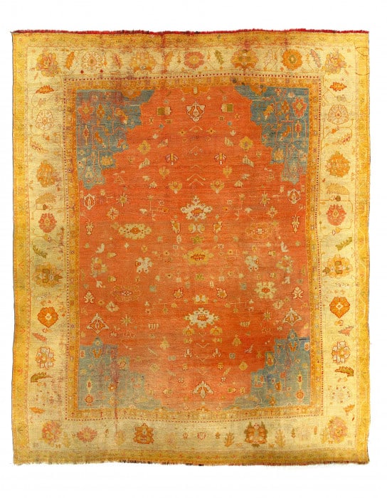 Original Antique Turkish Angora Oushak 11'10"x 14' (1 of 3)