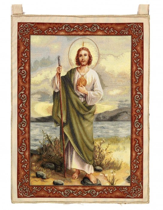 Tapestry Jesus Wall Hanging 1'7'' X 2'3'': Tapestry Jesus Wall Hanging 1'7'' X 2'3'' - New, All Over, N/A, Cotton, 300 -D11788-D11789-D11790-D11791- 862.This item is part of our fine auction collection which includes many fine home accessories