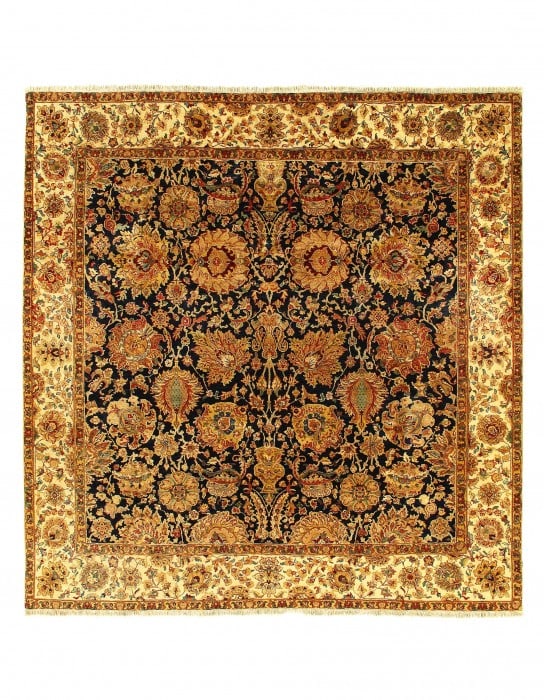 Fine Hand Knotted Indian Agra square 8' X 8' (1 of 3)