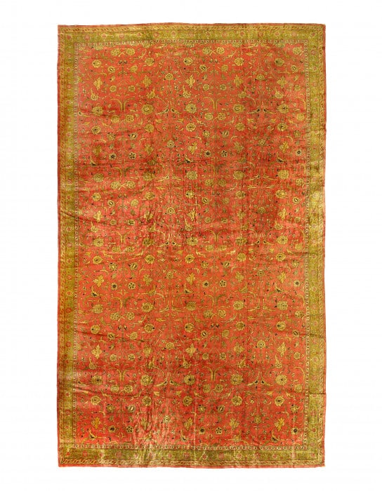 Fine Hand knotted Antique Agra rug 14'9"x25'7" (1 of 5)