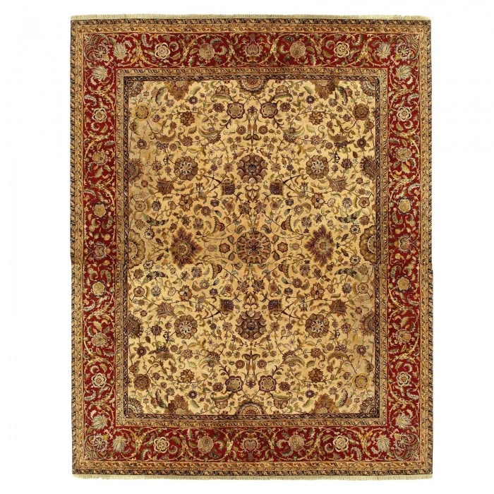 Indo Agra Beige New Zealand Wool Rug - 12' x 15'3" (1 of 3)