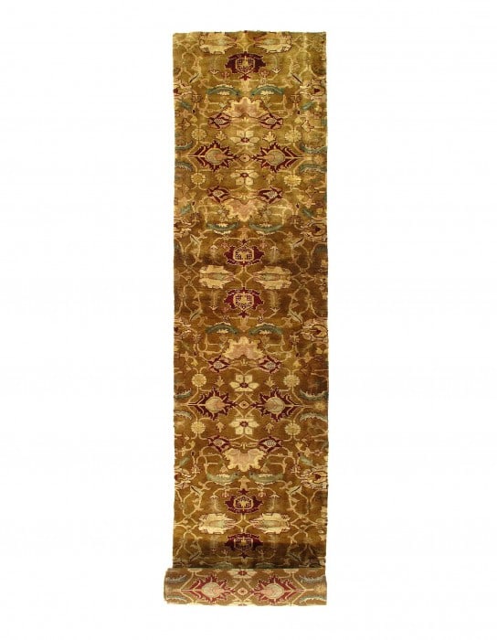 Indian Agra Hand Knotted Runner - 3?5" X 19?3" (1 of 2)