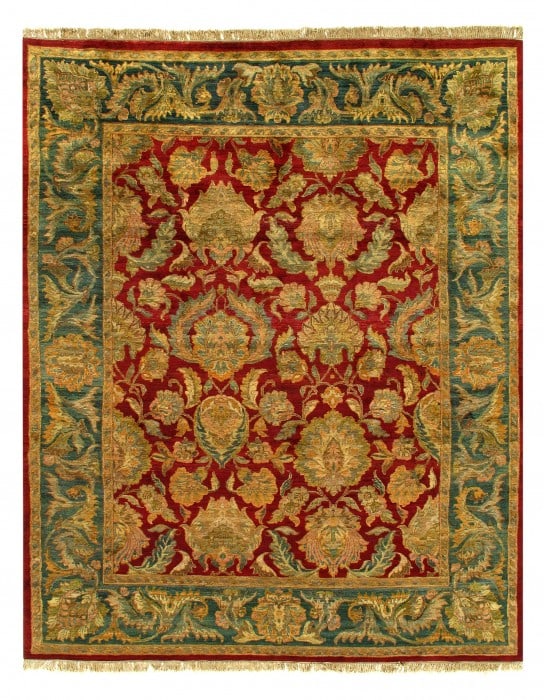 Red Hand Knotted Agra Rug - 8'1'' x 10': Red Hand Knotted Agra Rug - 8'1'' x 10' - New, Agra, Hand-Knotted, Lamb's Wool, 300 -54186- 862.This item is part of our fine auction collection which includes many fine home accessories including ant