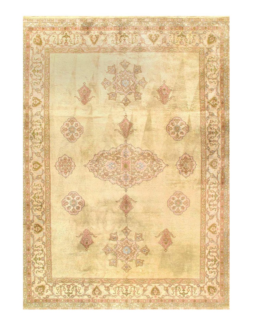 Fine Hand Knotted Augra 8'6"X 11'9": Fine Hand Knotted Augra 8'6"X 11'9" - CIRCA 1960, Agra, Hand-Knotted, Lamb's Wool, 300 -D12281- 862.This item is part of our fine auction collection which includes many fine home accessories including