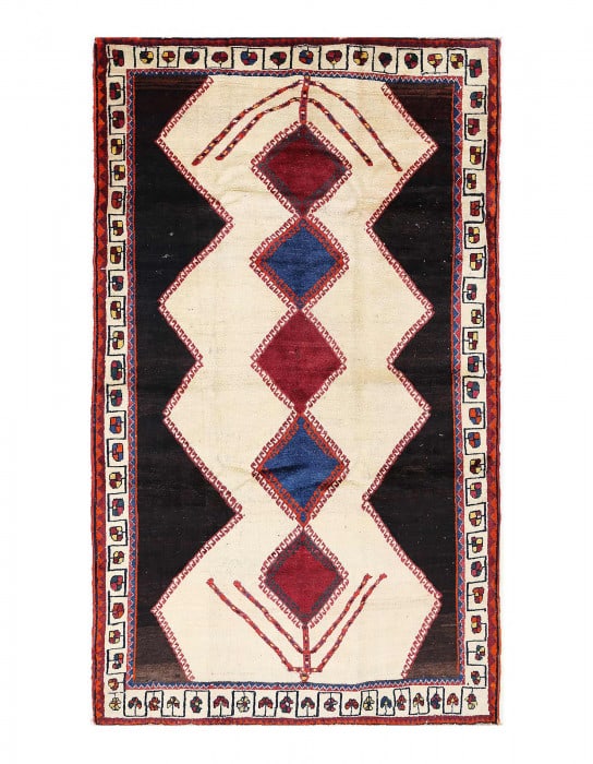 Fine Hand knotted Persian Vintage Afshar rug 4'11'' X 8'4'' (1 of 4)