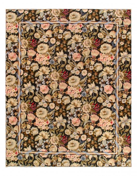 Hand-woven Wool French Aubusson Rug 7'8'' X 9'11'' (1 of 3)
