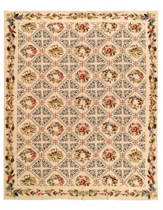 Beige Fine Hand Knotted Abusson Rug 7'6'' X 9'9'': Beige Fine Hand Knotted Abusson Rug 7'6'' X 9'9'' - , Abussan, Hand-Knotted, Flat Weave, 300 -53229- 862.This item is part of our fine auction collection which includes many fine home accessories incl