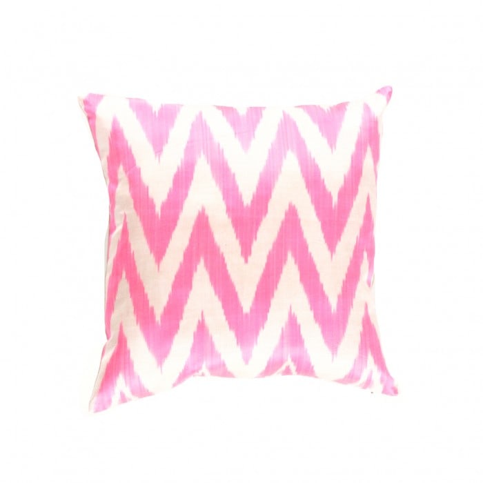 TI 273 Turkish Rose Silk Ikat pillow 20'' (1 of 2)