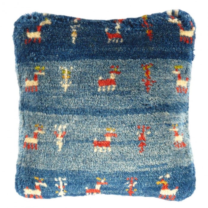 Fine Hand knotted Persian Gabbeh Pillow 15'' X 15'' (1 of 2)