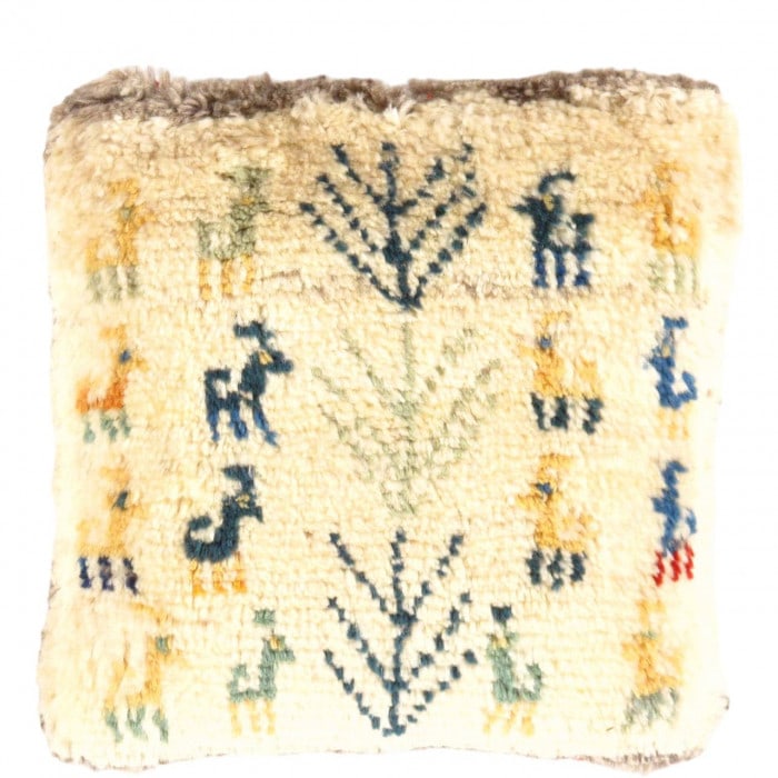 Fine Hand knotted Persian Gabbeh pillow 14'' X 14'' (1 of 2)