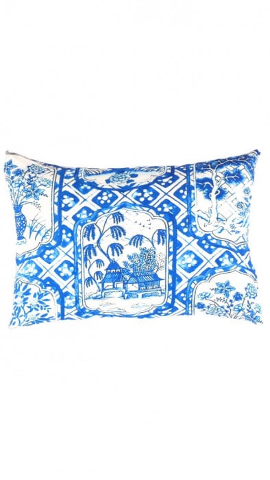 Turkish Fine Silk tropical Pillow 16"x24" (1 of 2)