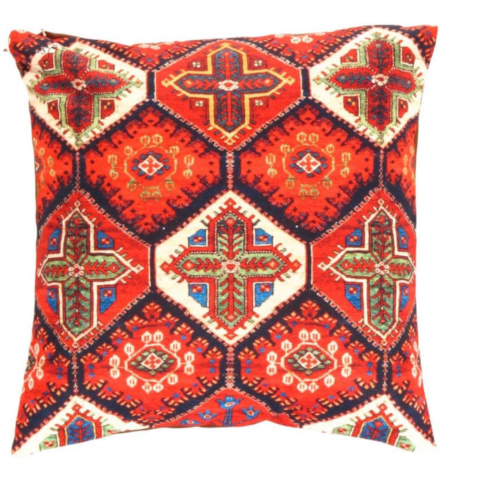 Pasargad velvet Throw Pillow 16'' X 16'': Pasargad velvet Throw Pillow 16'' X 16'' - New, Bakhtiari, Hand-made, Velvet Silk, 300 -TIR M323- 862.This item is part of our fine auction collection which includes many fine home accessories